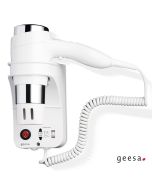 Σεσουάρ 3 ταχυτήτων 1600w με πριζα ξυρ.μηχ. Geesa Chrome/White 6476-100300