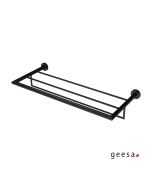 Ράφι για πετσέτες με πετσετοκρεμάστρα NEMOX Geesa Black Matt 6552-400