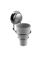 Ποτήρι οδοντόβουρτσας επιτοίχιο με βεντούζα chrome/white Sealskin Elementals  66362360418