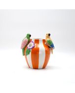 ΒΑΖΟ ΜΕ ΠΑΠΑΓΑΛΟΥΣ ΠΗΛΙΝΟ ΠΟΛΥΧΡΩΜΟ 17x14x18.2cm Eurolamp 819-00581