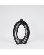 ΒΑΖΟ ΞΥΛΟ ΜΑΥΡΟ 26x7x40cm Eurolamp 819-00684