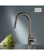 Μπαταρία Νεροχύτη Κουζίνας με Συρόμενο Ντους Black Brushed Eurorama 702600-411