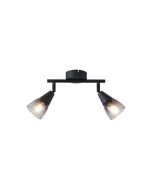 ΣΠΟΤ ΜΕΤΑΛΛΟ ΓΥΑΛΙ 2ΦΩΤΟ 2XE14 Max 8W 220X80X165mm ΦΙΜΕ ARTE ILLUMINA CLASSY Eurolamp 145-25271