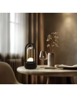 SE LED 17 TARO TABLE BATTERY LAMP LED BLACK RECHARCHEABLE 9x17,5cm 3.5W 2600mah 3CCT CHARGING HOMELIGHTING 77-50588
