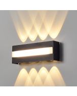 SE LED 105 QUADRA BLACK OUTDOOR WALL LAMP 6+4W 3000K 2 YEARS WARRANTY HOMELIGHTING 77-50675