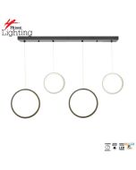 SE LED 16 DOUBLE AINA BLACK AND WHITE PENDANT 16*2+22*2x100cm 3CCT 2 YEARS WARRANTY+ HOMELIGHTING 77-50986