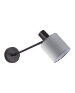 SE21-BL-22-SH2 ADEPT BLACK WALL LAMP GREY SHADE+ HOMELIGHTING 77-8320