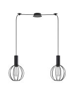 SE21-BL-4-BL2-GR2 ADEPT TUBE Black Pendant Black Metal Grid+ HOMELIGHTING 77-8536
