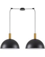 SE21-GM-4-BL2-MS40 ADEPT TUBE Gold Matt Pendant Black Metal Shade+ HOMELIGHTING 77-8591