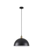 SE21-BR-10-MS40 MAGNUM Bronze Metal Pendant Black Shade with Black Fabric Cable+ HOMELIGHTING 77-8695