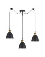 SE21-BR-10-BL3-MS2 MAGNUM BRONZE Black Metal Shade Pendant+ HOMELIGHTING 77-8769