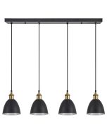 SE21-BR-10-4BL-MS2 MAGNUM BRONZE Black Metal Shade Pendant+ HOMELIGHTING 77-8773