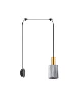SE21-GM-4-NM1W-GL1 ADEPT TUBE Gold Matt Wall Lamp Smoked Glass+ HOMELIGHTING 77-8832