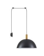 SE21-GM-4-NM1W-MS50 ADEPT TUBE Gold Matt Wall Lamp Black Metal Shade+ HOMELIGHTING 77-8836