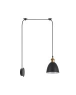 SE21-BR-10-BL1W-MS2 MAGNUM BRONZE  Black Metal Shade Wall Lamp+ HOMELIGHTING 77-8897