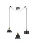 SE21-BR-10-BL3-MS12 MAGNUM FLEX Bronze Metal Pendant Black Metal Shade+ HOMELIGHTING 77-8974