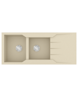 Νεροχύτης Κουζίνας 116x50cm Ένθετος Eρμάριο 80cm 2 Γούρνες & Πoδιά Sanitec Ultra Granite 801-31-Ocra