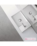 Νιπτήρας Πορσελάνης Teorema 41x23 (1 οπή) Scarabeo White 8031R4123-300