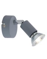 ΣΠΟΤ ΚΙΝΗΤΟ ΜΕΤΑΛΛΟ 1XGU10 Max 7W 70X70X105mm ΓΚΡΙ ARTE ILLUMINA VORRAS Eurolamp 145-25243