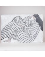 ΠΙΝΑΚΑΣ ΚΑΜΒΑΣ ΓΥΝΑΙΚΑ ΛΕΥΚΟΣ - ΜΑΥΡΟΣ 60x3.8x90cm Eurolamp 812-20018