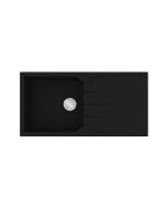 Νεροχύτης Κουζίνας Γρανίτης 100x50cm 1 Γούρνα & Ποδιά Ένθετος Ερμάριο 55cm Sanitec Ultra Granite 811-33-Nero