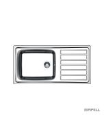 Νεροχύτης Κουζίνας Ανοξείδωτος Anniversario 100 x 50 Αpell Inox Λείο  8115-110