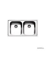 Νεροχύτης Κουζίνας Ανοξείδωτος Anniversario 86x50 Αpell Inox Σαγρέ  8330-112