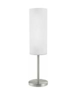 Eglo Πορτατίφ με Λευκό Καπέλο και Ασημί Βάση 85981