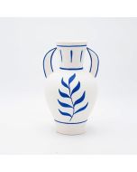 ΒΑΖΟ ΚΕΡΑΜΙΚΟ ΛΕΥΚΟ-ΜΠΛΕ 15.2x14.5x21.3cm Eurolamp 819-00225