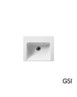 Νιπτήρας Πορσελάνης Norm 42x34 Χωρίς Οπή Μπαταρίας (1 προχαραγμένη) GSI White 8684-300