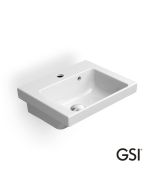 Νιπτήρας Πορσελάνης Norm 42x34 (1 οπή) GSI White 8685-300