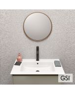 Νιπτήρας Πορσελάνης Pura 82x46 (1 οπή+2 προχ.) GSI White 8885-300