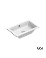 Νιπτήρας Πορσελάνης Kube 60x37 GSI White 8953-300