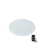 Πλαφονιέρα Οροφής Λευκό 38xH6,8cm Led 2700-6500K 540lm Εφαρμογή-Τηλεχειριστήριο Eglo Totari-Z 900084