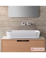 Νιπτήρας Πορσελάνης Mizu 70x45 Scarabeo White 9007-300