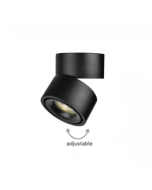 InLight Φωτιστικό Σποτ Οροφής LED 15W, 3CCT, Μαύρο, D:10x10,7cm 9095-Black