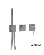 Εξωτερικό Τμήμα Μίκτη Εντοιχισμού 2-3 Εξόδων Core Push Almar Chrome E180192-100