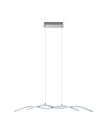 Κρεμαστό Φωτιστικό Ράγα Χρωμέ 870xH1200mm LED 3000K 2600lm Eglo Lasana 96103
