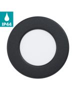 Σποτ Στρογγυλό Χωνευτό Μαύρο 7,5cm IP44 LED 2,7w 4000k 330lm Eglo Fueva-Z 99211