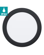 Σποτ Στρογγυλό Χωνευτό Μαύρο 15,5cm IP44 LED 10,5w 3000K 1350lm Eglo Fueva-5 99212