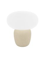 Φωτιστικό Επιτραπέζιο Ø105xØ275xH300mm 1xΕ27 Κεραμικό-Γυαλί- Λευκό-Μπεζ Eglo Cahuama 99824