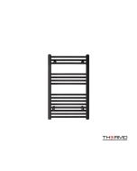 Θερμαινόμενη Πετσετοκρεμάστρα μπάνιου ALTO  80x50 Black Matt ALT8050-400