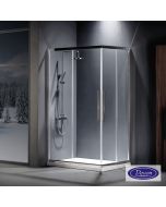 Καμπίνα ντουζιέρας Γωνιακής Εισόδου Corner Entry 100x70 (97-99 x 67-69 εκ.), Devon Flow Clean Glass Chrome CF10070C-100