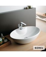 Νιπτήρας Πορσελάνης 55x41 (1 οπή) SEREL White CH34-300