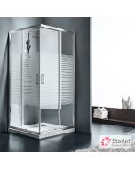 Καμπίνα ντουζιέρας Γωνιακής Εισόδου Corner Entry 120x80 (117-119 x 77-79 εκ), Starlet Stripes Chrome CS12080S-100
