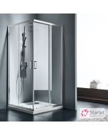 Καμπίνα ντουζιέρας Γωνιακής Εισόδου Corner Entry 90x72 (87-89 x 69-71 εκ.), Starlet Clear Chrome CS7290T-100