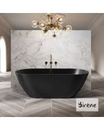 Μπανιέρα Solid Surface Ελεύθερης Τοποθέτησης CUSCO Freestanding 165x85, Sirene Black Matt CUS16585-401