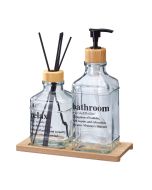 Σετ Dispenser & Αρωματικό Χώρου με Sticks Γυάλινο/Μπαμπού με βάση MRShome DF-0018000