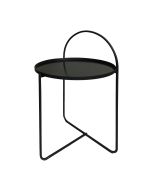 Side Table Μεταλλικό Φ40x65cm Black MRShome DF-0034000