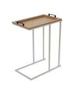 Side Table με Μεταλλικό Σκελετό Off-White και Αφαιρούμενη Επιφάνεια από MDF 45x28x59cm MRShome DF-0051000